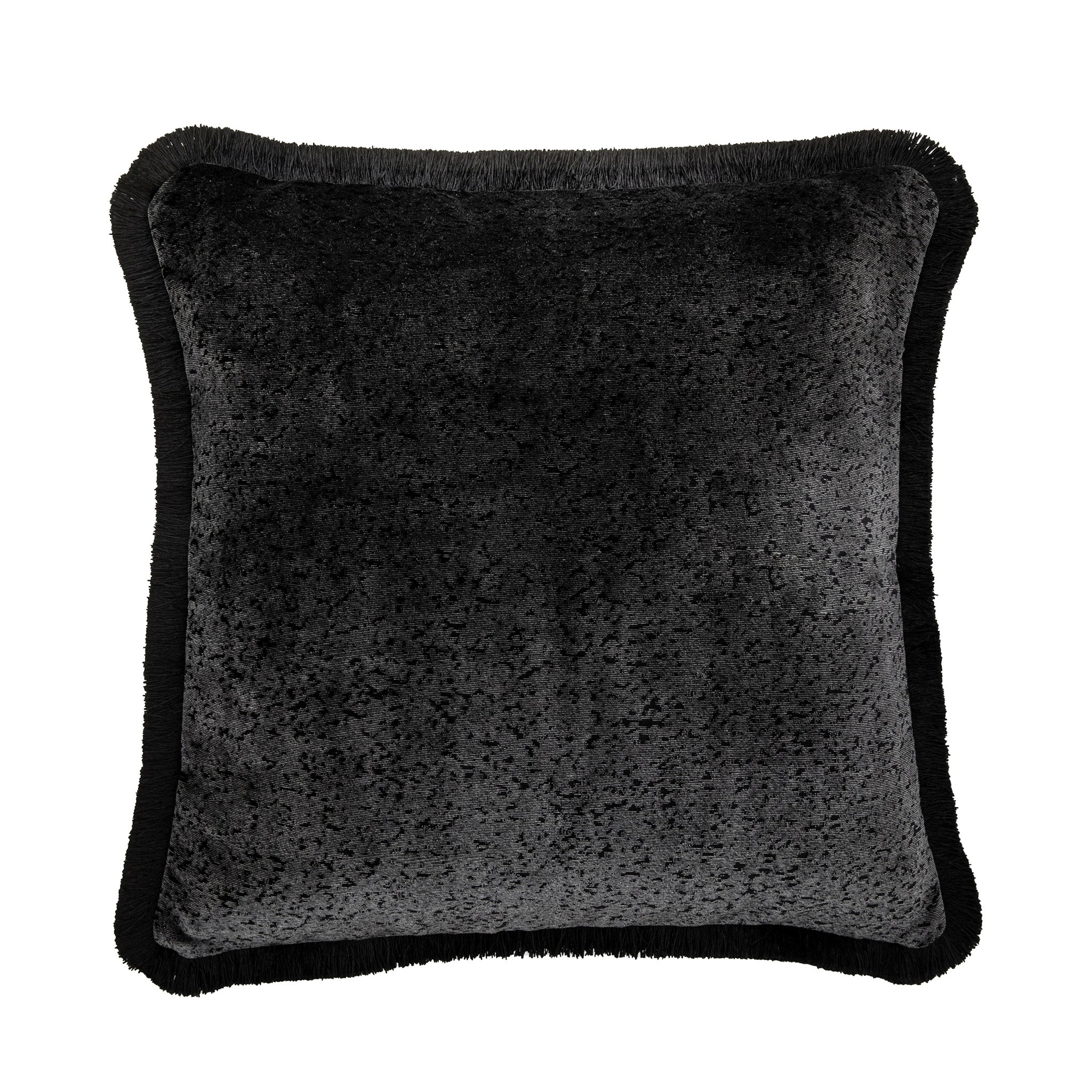 Mottled Velvet Fringed Cushion
